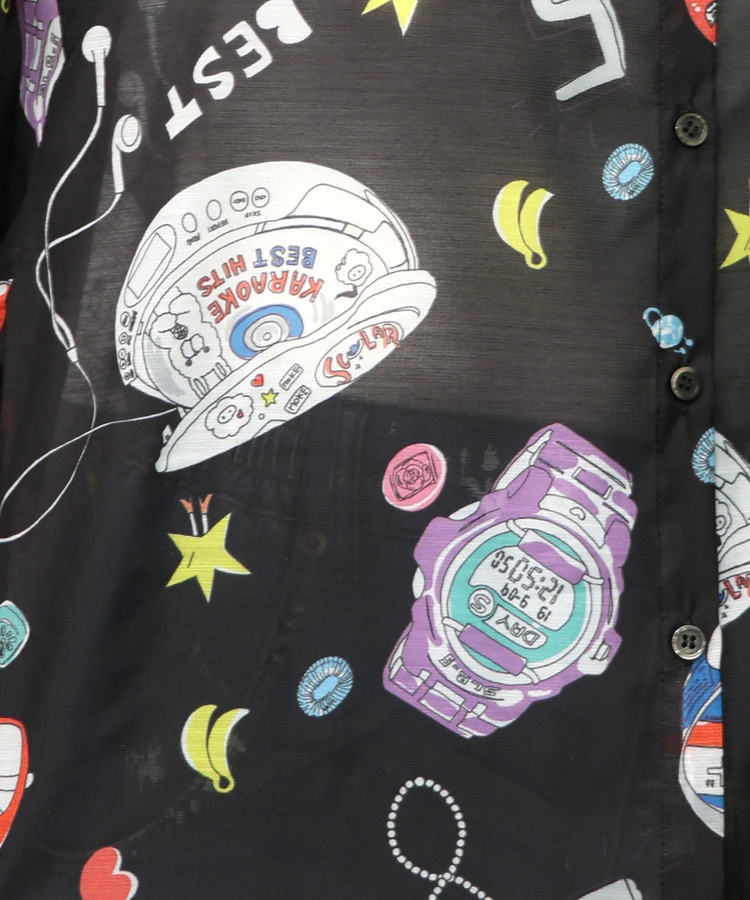 go slow caravan(ゴースローキャラバン) |ScoLar/スカラー レトロ総柄シャツ (WOMENS)