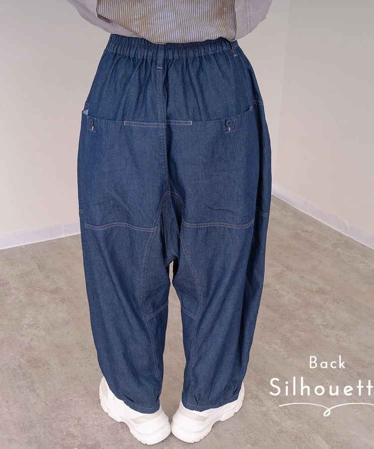 mililopiulu/ミリロピュール バルーンゆるタックデニムパンツ (WOMENS