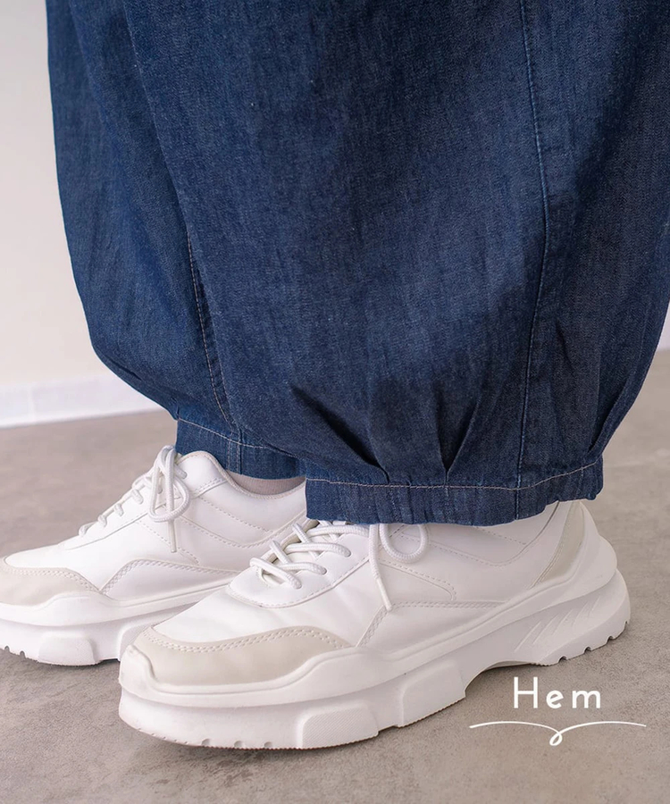 mililopiulu/ミリロピュール バルーンゆるタックデニムパンツ (WOMENS