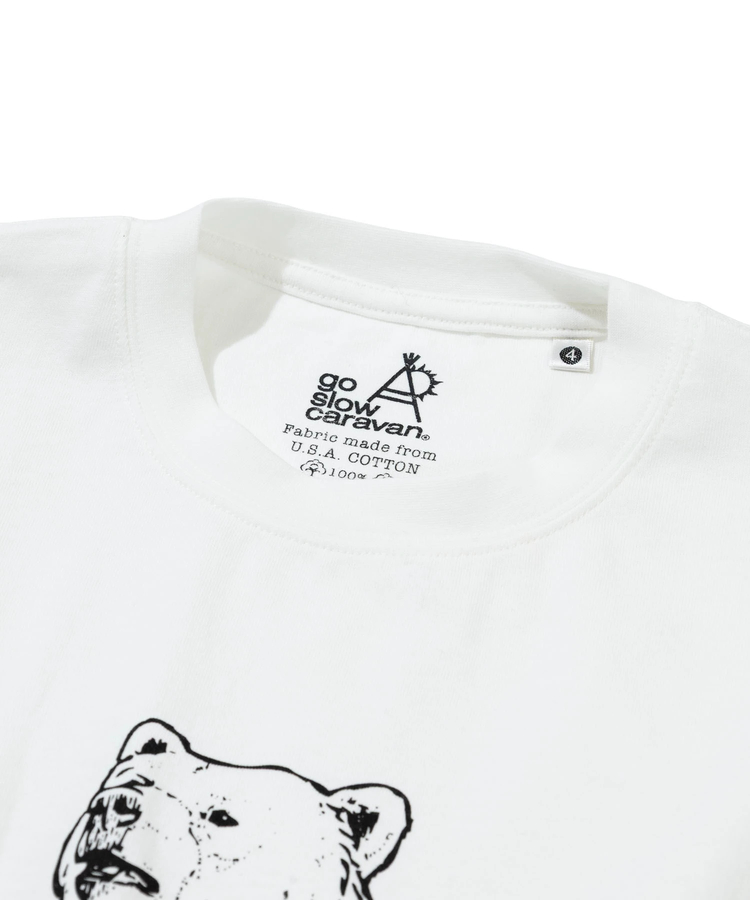 go slow caravan(ゴースローキャラバン) |【八幡屋磯五郎×go slow caravan】 七味クマ S/SクマTEE (MENS)