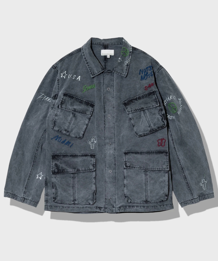 go slow caravan(ゴースローキャラバン) |Universal Style Wear/ユニバーサルスタイルウェア RAKUGAKI fatig shirt (MENS)