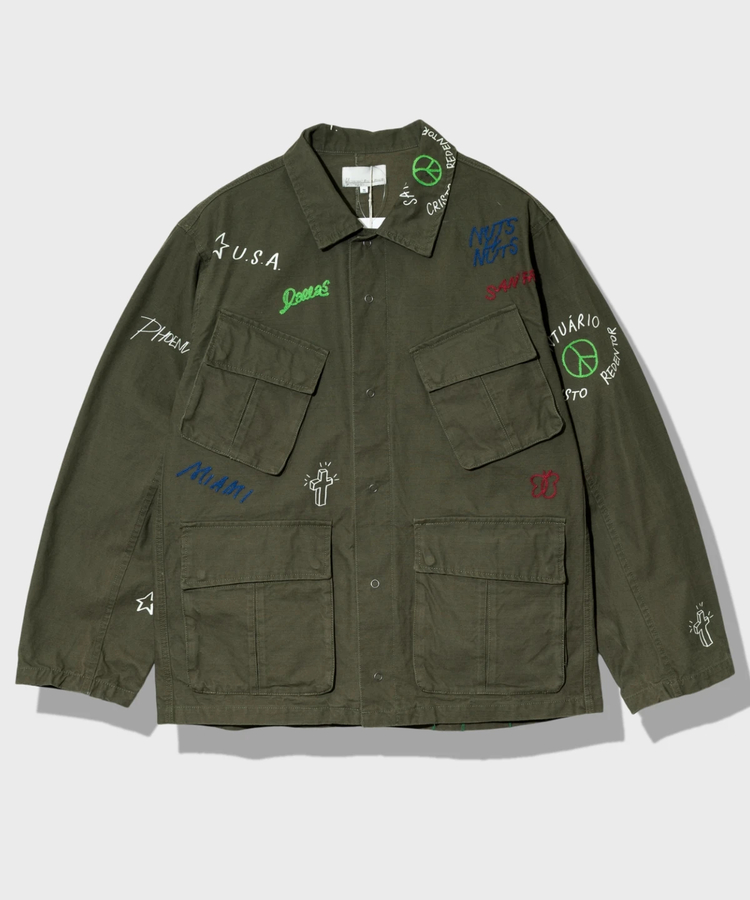 go slow caravan(ゴースローキャラバン) |Universal Style Wear/ユニバーサルスタイルウェア RAKUGAKI fatig shirt (MENS)