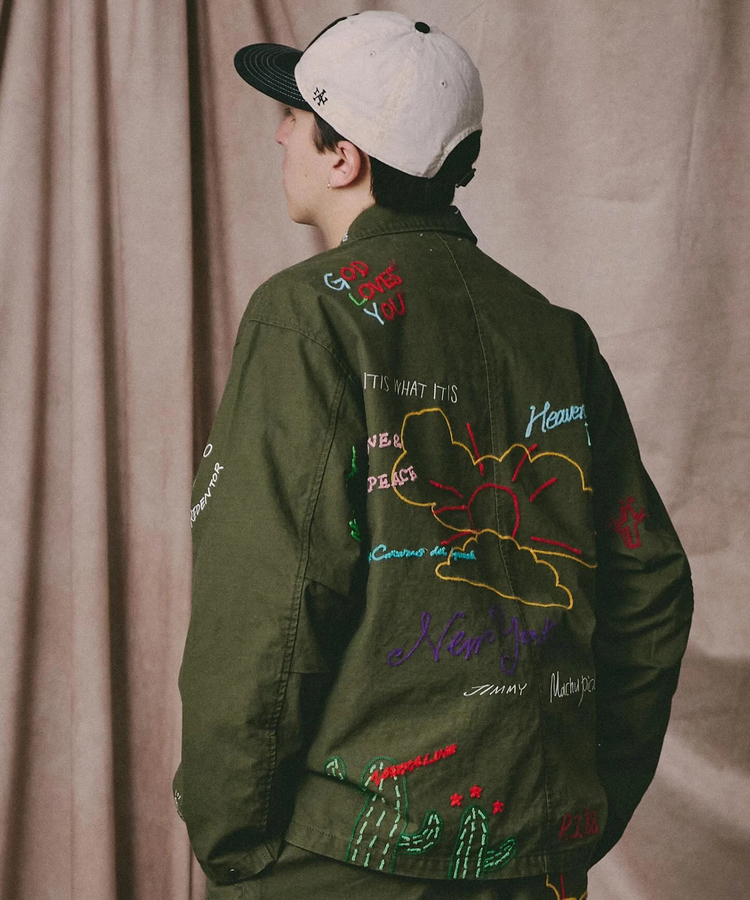 go slow caravan(ゴースローキャラバン) |Universal Style Wear/ユニバーサルスタイルウェア RAKUGAKI fatig shirt (MENS)