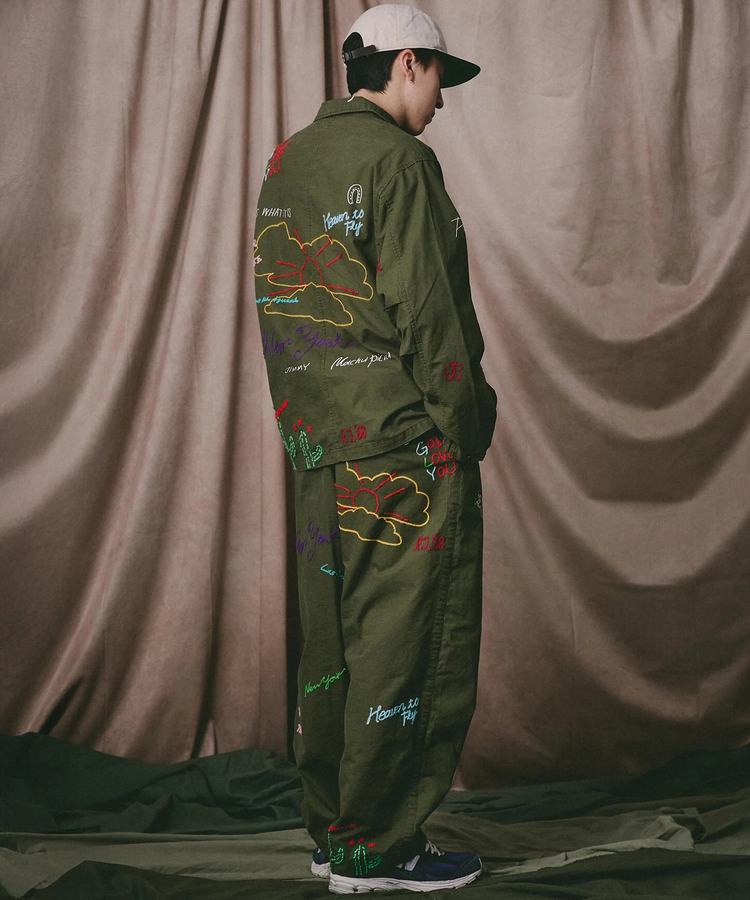 go slow caravan(ゴースローキャラバン) |Universal Style Wear/ユニバーサルスタイルウェア RAKUGAKI fatig shirt (MENS)