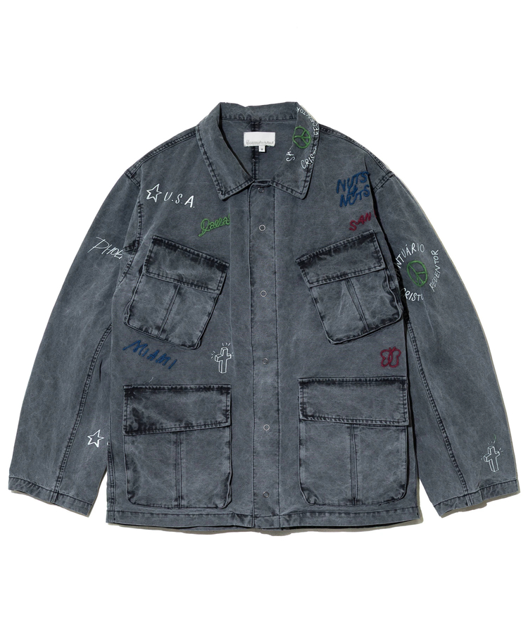 go slow caravan(ゴースローキャラバン) |Universal Style Wear/ユニバーサルスタイルウェア RAKUGAKI fatig shirt (MENS)