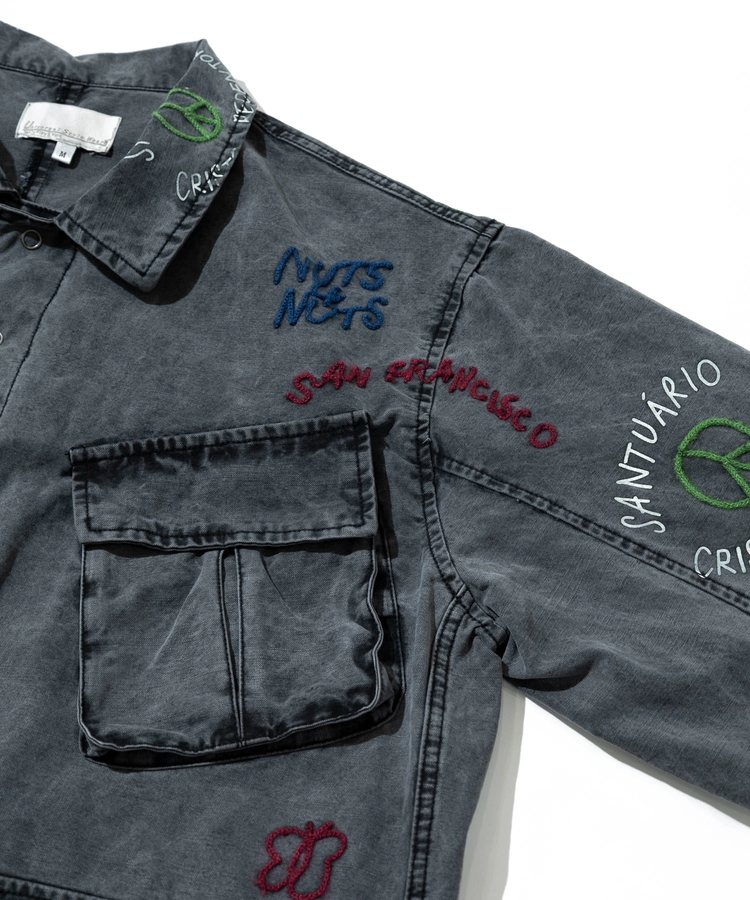 go slow caravan(ゴースローキャラバン) |Universal Style Wear/ユニバーサルスタイルウェア RAKUGAKI fatig shirt (MENS)