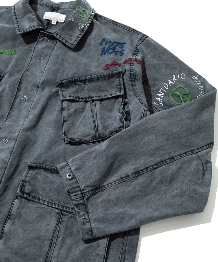 go slow caravan(ゴースローキャラバン) |Universal Style Wear/ユニバーサルスタイルウェア RAKUGAKI fatig shirt (MENS)