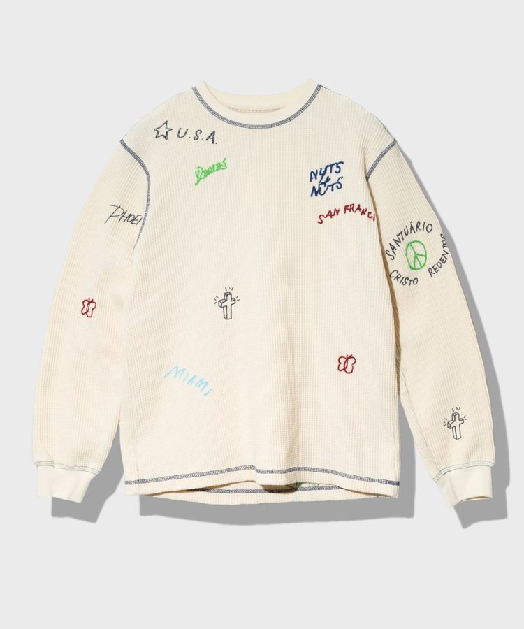 go slow caravan(ゴースローキャラバン) |Universal Style Wear/ユニバーサルスタイルウェア RAKUGAKI waffle Tee (MENS)