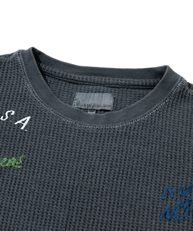 go slow caravan(ゴースローキャラバン) |Universal Style Wear/ユニバーサルスタイルウェア RAKUGAKI waffle Tee (MENS)