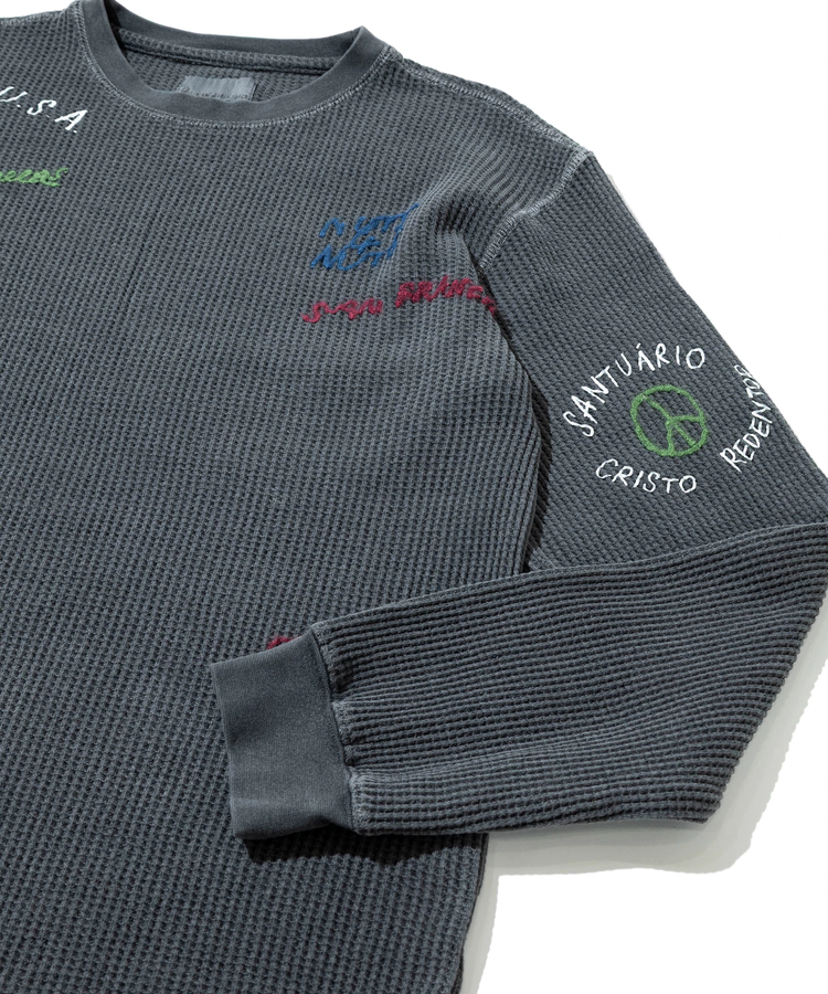 go slow caravan(ゴースローキャラバン) |Universal Style Wear/ユニバーサルスタイルウェア RAKUGAKI waffle Tee (MENS)