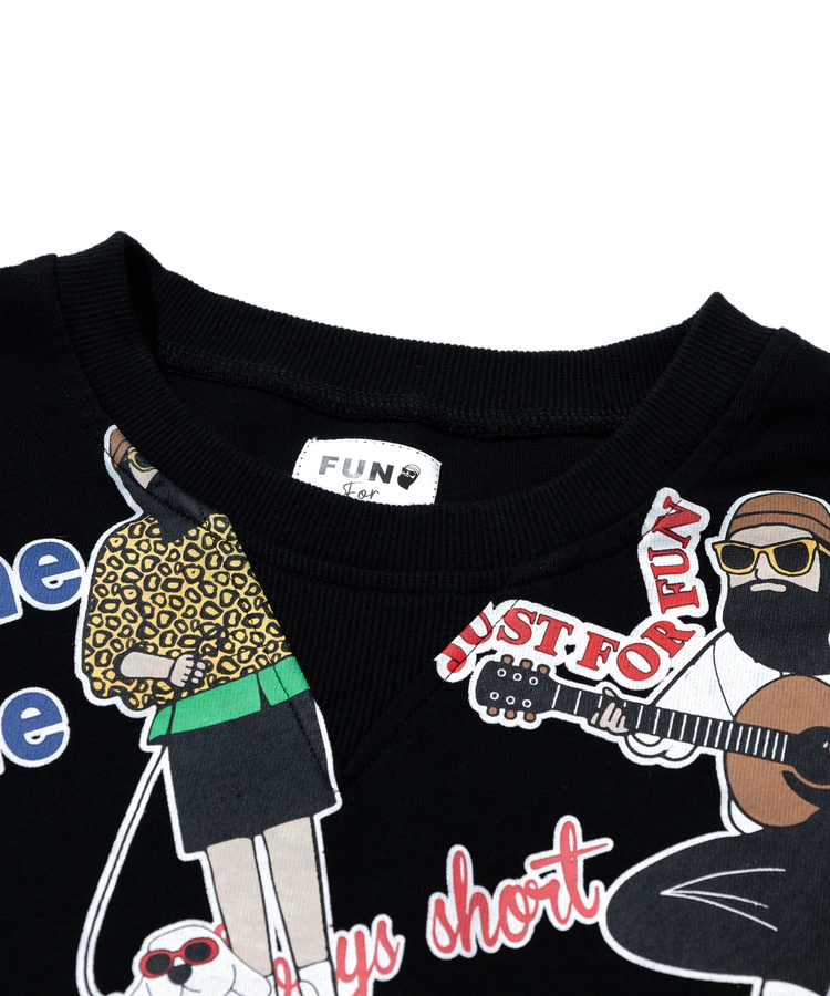 go slow caravan(ゴースローキャラバン) |modem design/モデムデザイン 総柄おじさんロンTee-1 (MENS)