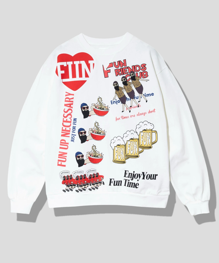 go slow caravan(ゴースローキャラバン) |modem design/モデムデザイン 総柄おじさんロンTee-2 (MENS)