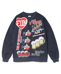 go slow caravan(ゴースローキャラバン) |modem design/モデムデザイン 総柄おじさんロンTee-2 (MENS)