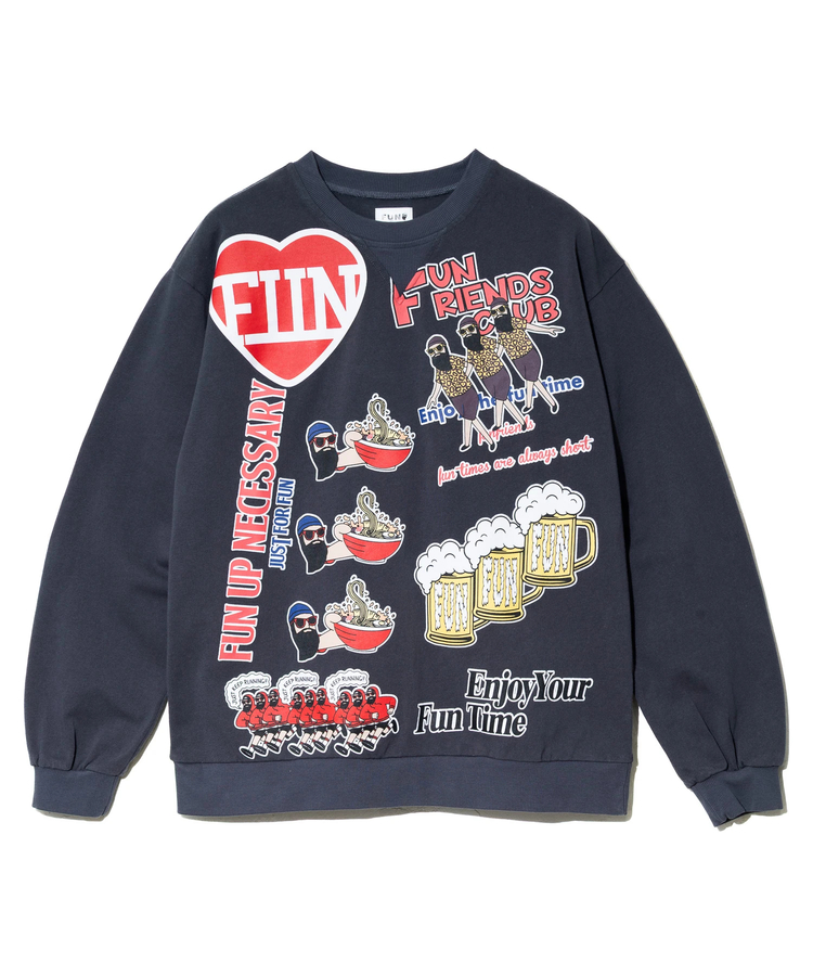 go slow caravan(ゴースローキャラバン) |modem design/モデムデザイン 総柄おじさんロンTee-2 (MENS)