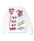 go slow caravan(ゴースローキャラバン) |modem design/モデムデザイン 総柄おじさんロンTee-2 (MENS)
