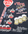 go slow caravan(ゴースローキャラバン) |modem design/モデムデザイン 総柄おじさんロンTee-2 (MENS)