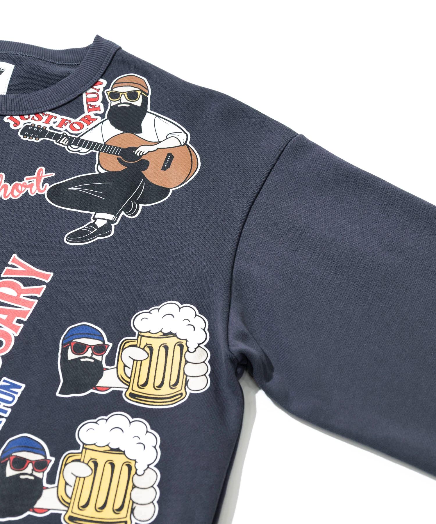 modem design/モデムデザイン 裏毛総柄おじさんクルースウェット