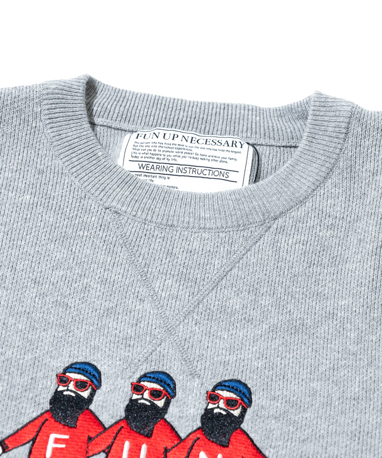 go slow caravan(ゴースローキャラバン) |modem design/モデムデザイン トリオおじさんニット (MENS)