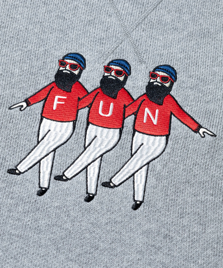 go slow caravan(ゴースローキャラバン) |modem design/モデムデザイン トリオおじさんニット (MENS)