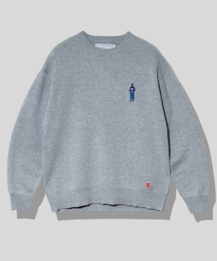 go slow caravan(ゴースローキャラバン) |modem design/モデムデザイン おじさんニット (MENS)