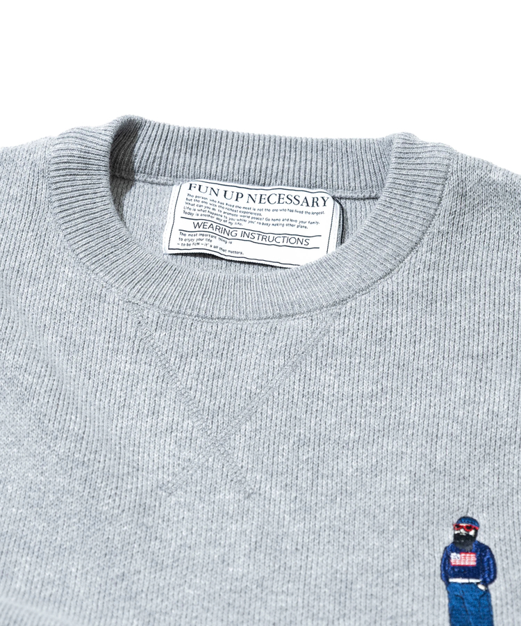 go slow caravan(ゴースローキャラバン) |modem design/モデムデザイン おじさんニット (MENS)