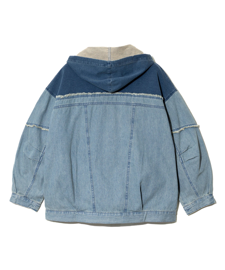 sammy さん mililopiulu ケミカルデニム パーカー GLAY mililopiulu/ミリロピュール ケミカルデニム裏毛フーディーパーカー