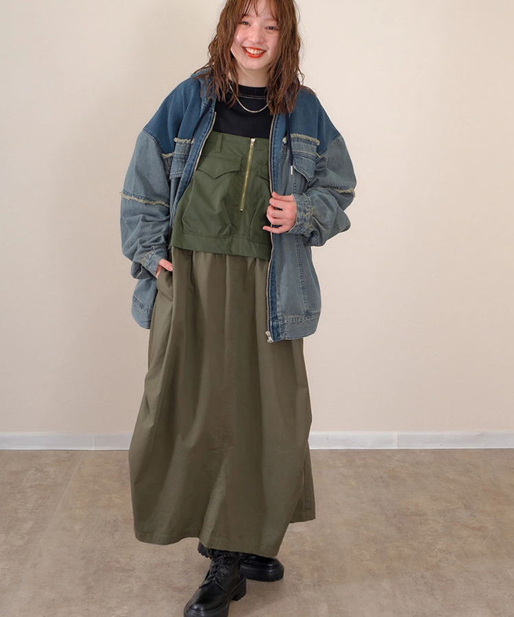 mililopiulu/ミリロピュール ケミカルデニム裏毛フーディーパーカー