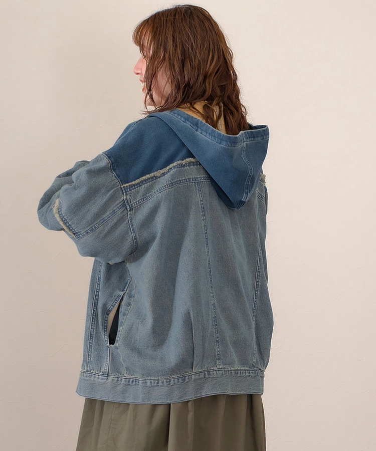 sammy さん mililopiulu ケミカルデニム パーカー GLAY mililopiulu/ミリロピュール ケミカルデニム裏毛フーディーパーカー