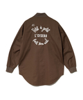 go slow caravan(ゴースローキャラバン) |KAKELA&TRANQUIL/カケラ＆トランクイル ツイルロゴ刺繍ロングリブシャツ (WOMENS)