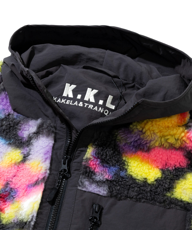 KAKELA&TRANQUIL/カケラ＆トランクイル サイケボアフードZIPブルゾン