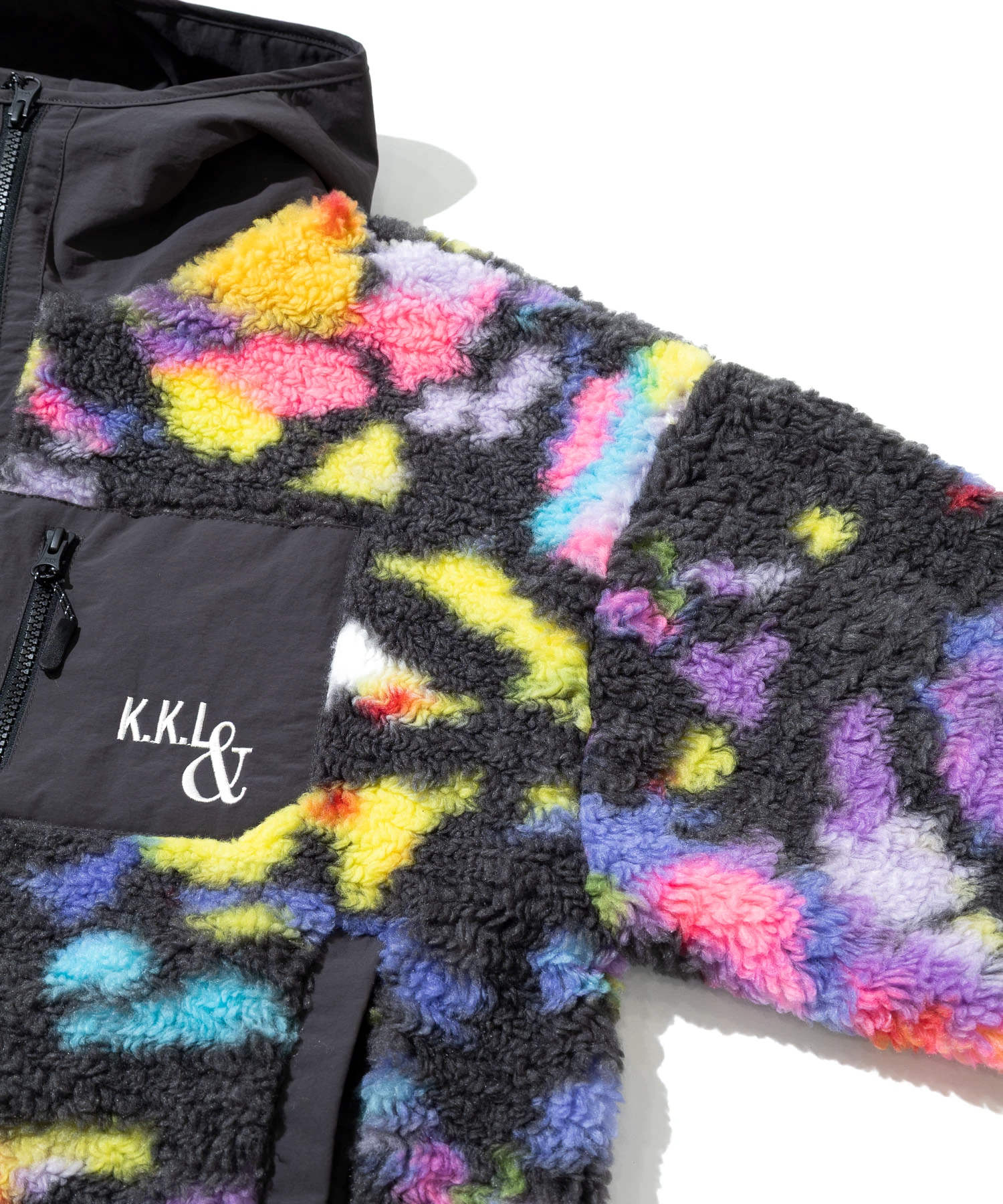 KAKELA&TRANQUIL/カケラ＆トランクイル サイケボアフードZIPブルゾン