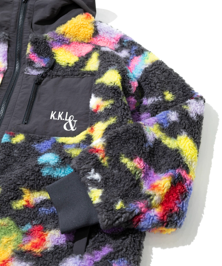 KAKELA&TRANQUIL/カケラ＆トランクイル サイケボアフードZIPブルゾン