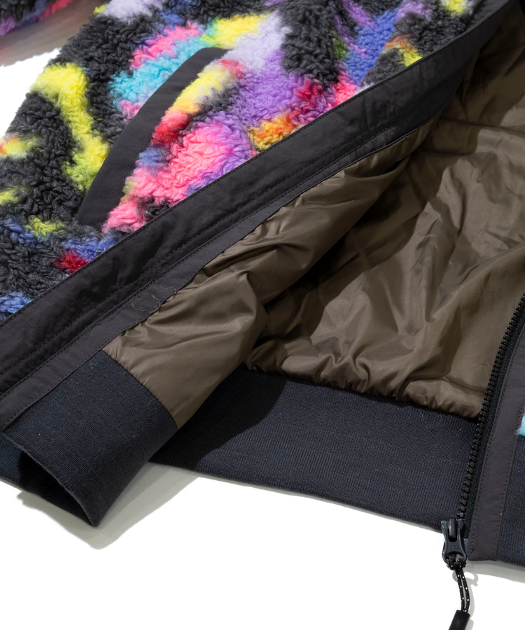 KAKELA&TRANQUIL/カケラ＆トランクイル サイケボアフードZIPブルゾン