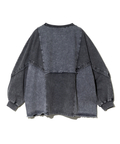 go slow caravan(ゴースローキャラバン) |mililopiulu/ミリロピュール ケミカルデニム裏毛ドルマンプルオーバー (WOMENS)