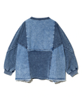 go slow caravan(ゴースローキャラバン) |mililopiulu/ミリロピュール ケミカルデニム裏毛ドルマンプルオーバー (WOMENS)