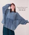 go slow caravan(ゴースローキャラバン) |mililopiulu/ミリロピュール ケミカルデニム裏毛ドルマンプルオーバー (WOMENS)