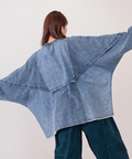 go slow caravan(ゴースローキャラバン) |mililopiulu/ミリロピュール ケミカルデニム裏毛ドルマンプルオーバー (WOMENS)