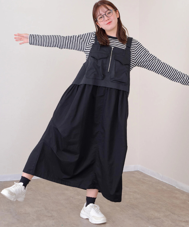 mililopiulu/ミリロピュール ビッグポケットワークジャンスカ (WOMENS