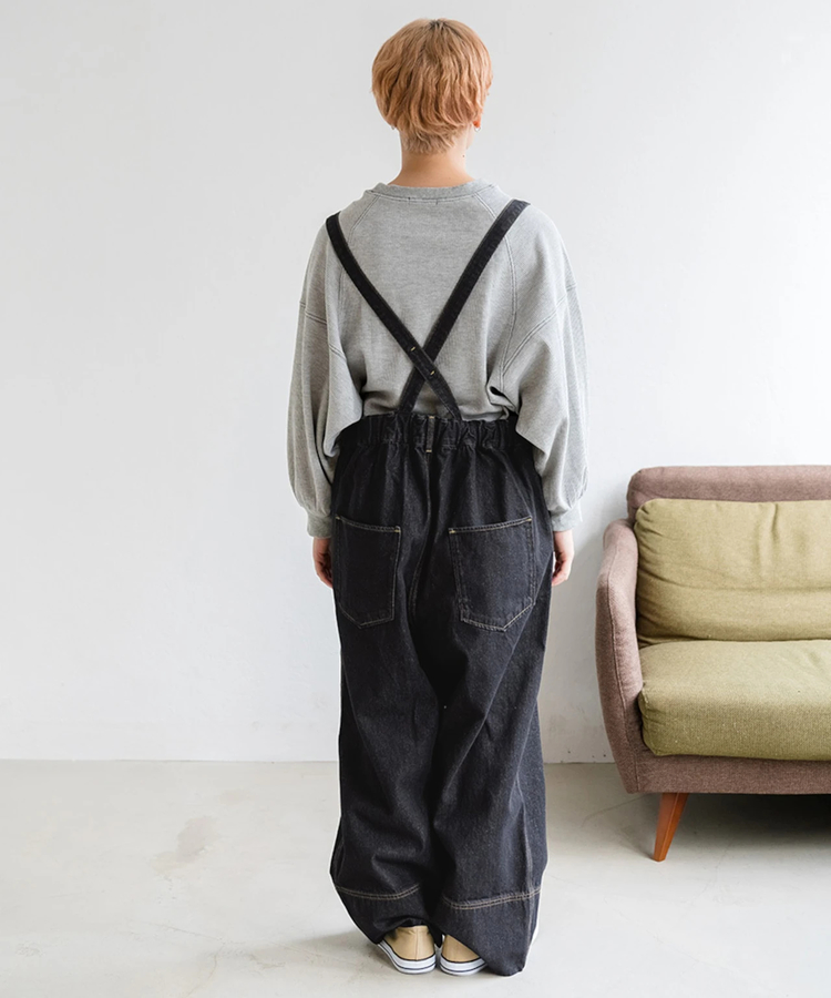 mililopiulu/ミリロピュール ジグザグステッチサロペット