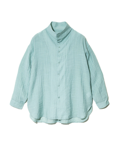 GENTIL/ジャンティー シアー生地オフハイネックシャツ (WOMENS)