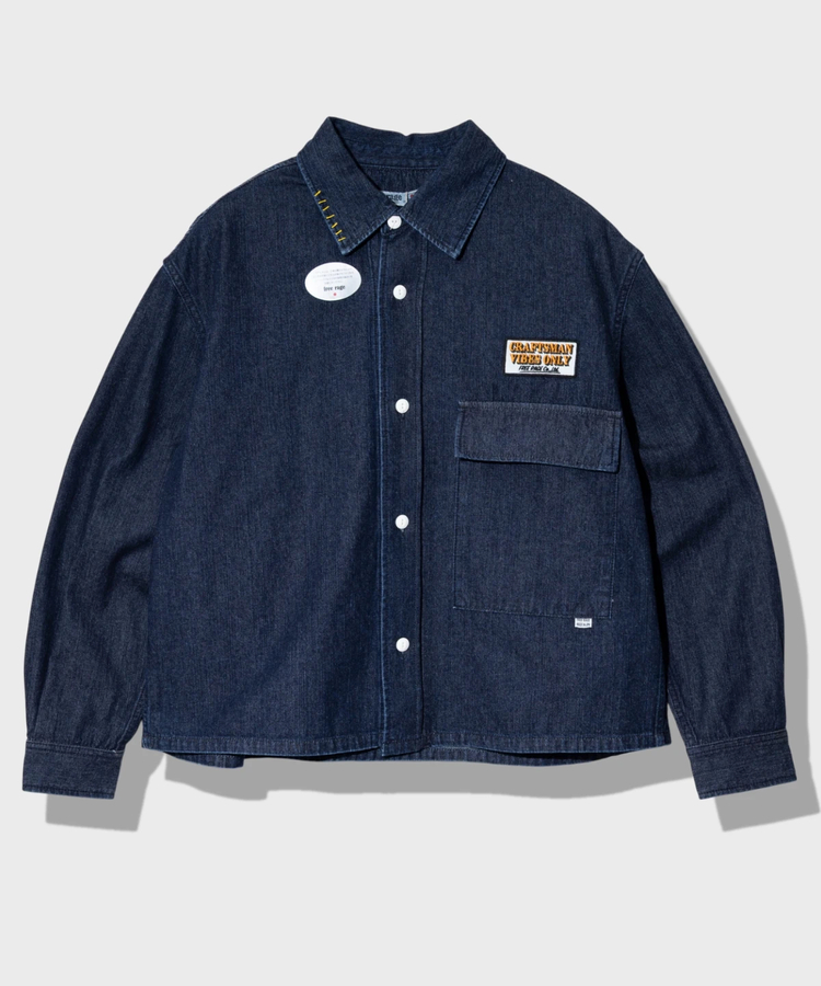 go slow caravan(ゴースローキャラバン) |【GSC別注】FREE RAGE/フリーレイジ 10oz DENIM CPOシャツ ‐One Year Later ver‐ (MENS)