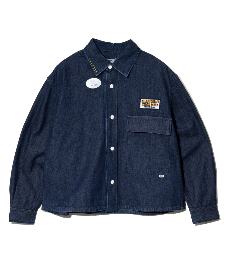 go slow caravan(ゴースローキャラバン) |【GSC別注】FREE RAGE/フリーレイジ 10oz DENIM CPOシャツ ‐One Year Later ver‐ (MENS)