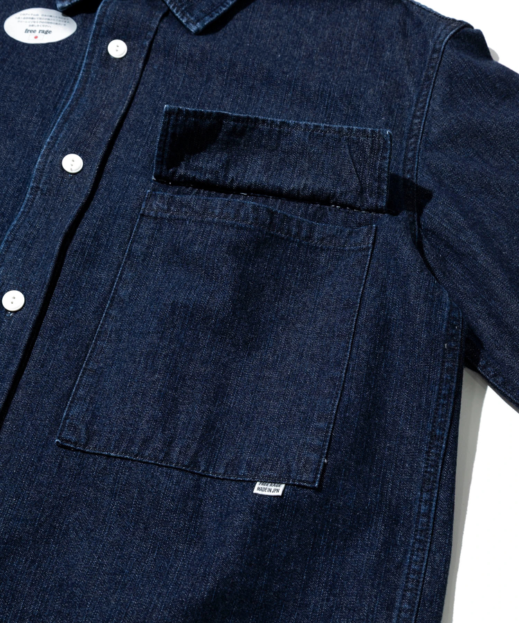go slow caravan(ゴースローキャラバン) |【GSC別注】FREE RAGE/フリーレイジ 10oz DENIM CPOシャツ ‐One Year Later ver‐ (MENS)