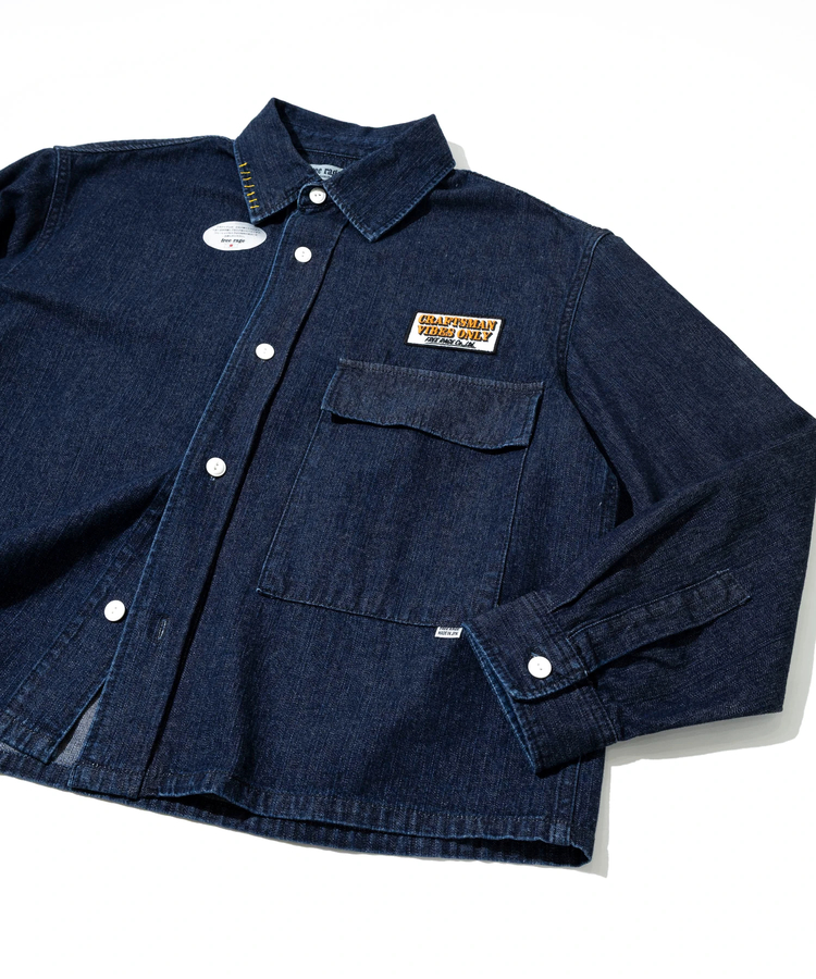 go slow caravan(ゴースローキャラバン) |【GSC別注】FREE RAGE/フリーレイジ 10oz DENIM CPOシャツ ‐One Year Later ver‐ (MENS)