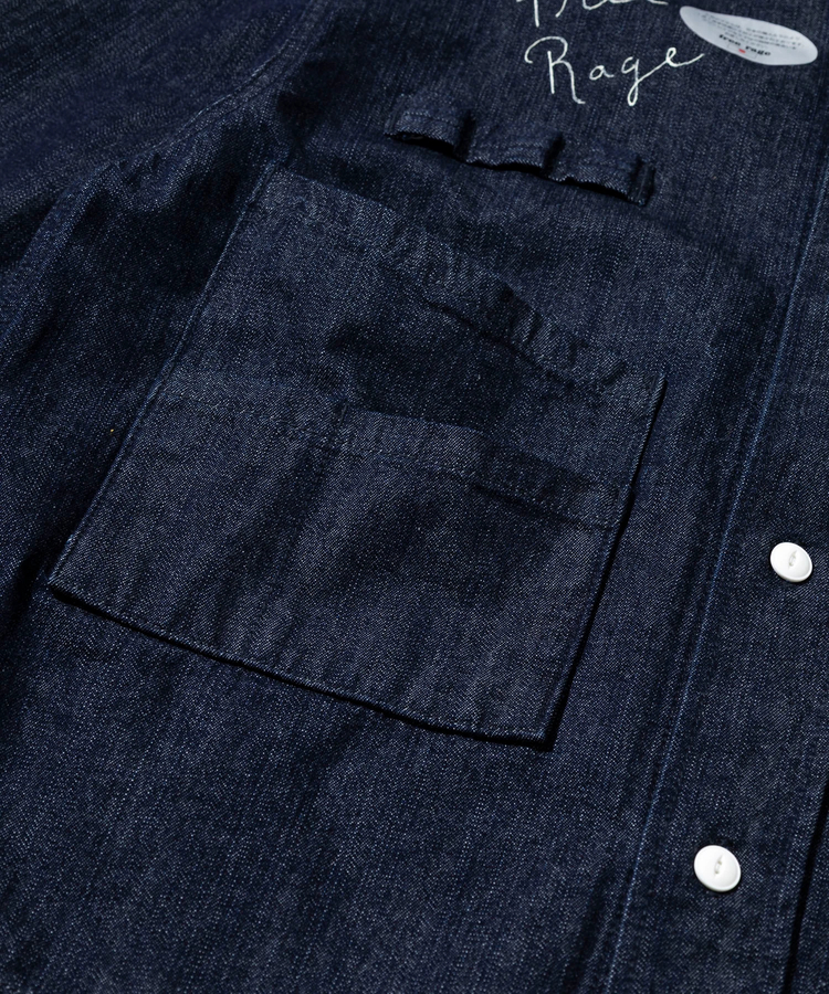 go slow caravan(ゴースローキャラバン) |【GSC別注】FREE RAGE/フリーレイジ 10oz DENIM CPOシャツ Play Work ver‐ (MENS)