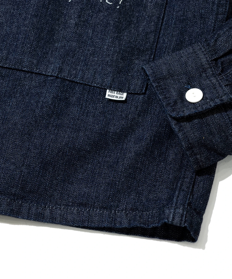 go slow caravan(ゴースローキャラバン) |【GSC別注】FREE RAGE/フリーレイジ 10oz DENIM CPOシャツ Play Work ver‐ (MENS)