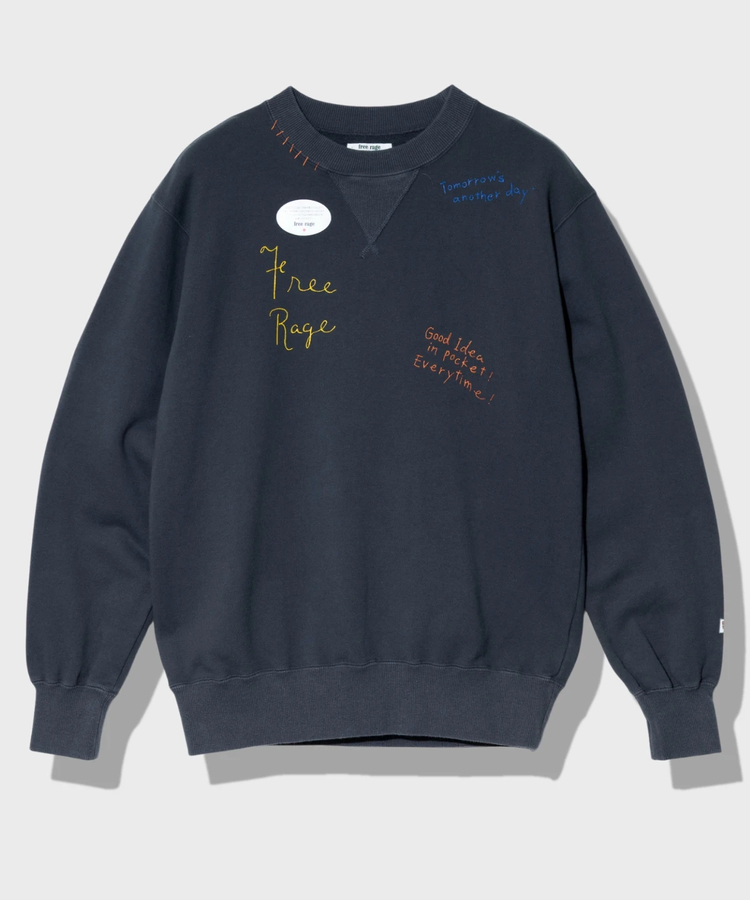 go slow caravan(ゴースローキャラバン) |FREE RAGE/フリーレイジ ハンドクラフトクルースウェット《Hand Drawing》 (MENS)