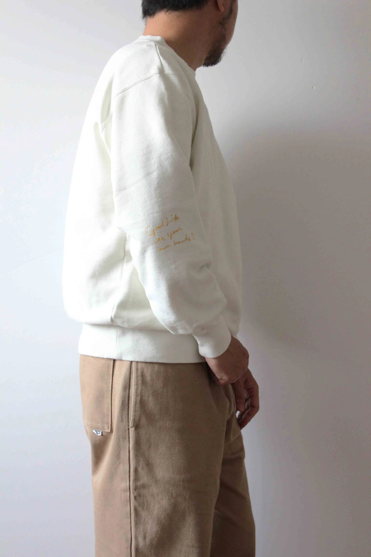 go slow caravan(ゴースローキャラバン) |FREE RAGE/フリーレイジ ハンドクラフトクルースウェット《Hand Drawing》 (MENS)