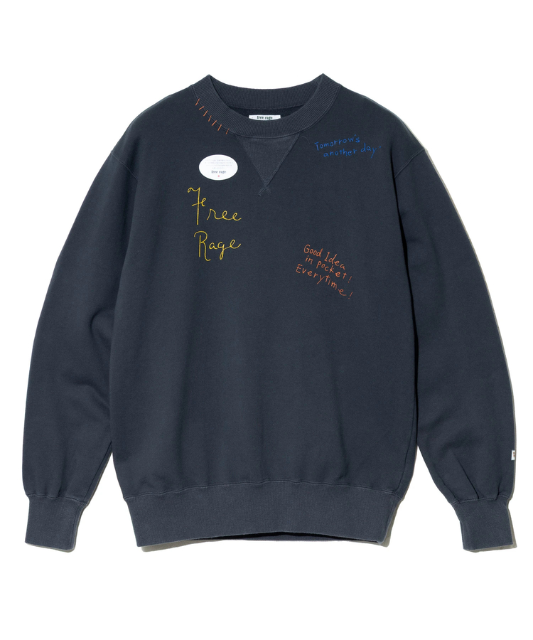 go slow caravan(ゴースローキャラバン) |FREE RAGE/フリーレイジ ハンドクラフトクルースウェット《Hand Drawing》 (MENS)