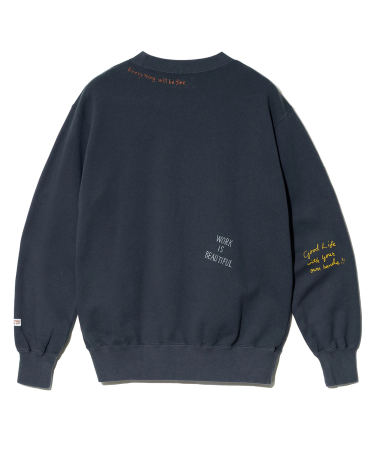 go slow caravan(ゴースローキャラバン) |FREE RAGE/フリーレイジ ハンドクラフトクルースウェット《Hand Drawing》 (MENS)